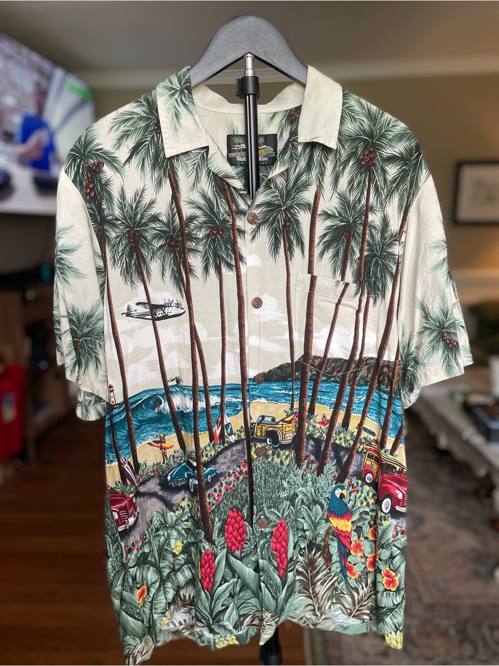 Hawaiian Reserve Collection Vintage 1990’s Tropical Beach Hawaiian Shirt Men’s L